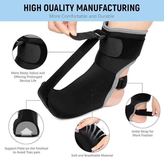 Plantar Fasciitis Night Splint Socks|Heel Pain Relief Plantar Fasciitis|Soft Plantar Fascia Brace For Sleeping And Achilles Tendonitis Relief For Men & Women